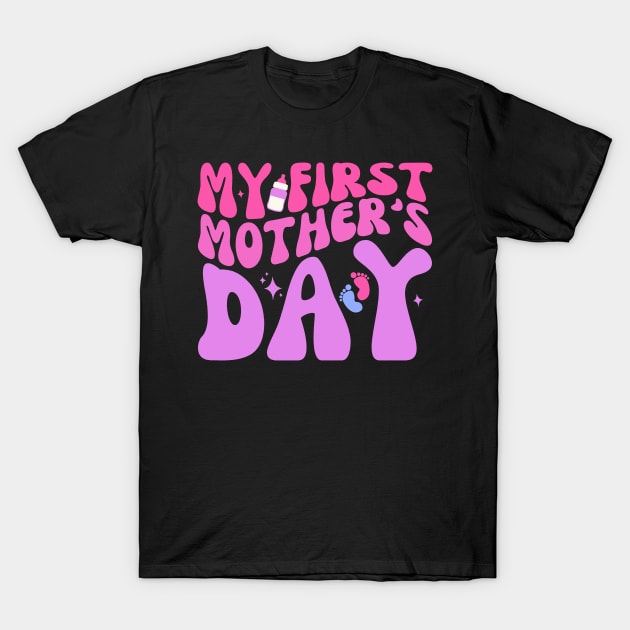 Funny My First Mothers Day Pregnancy Announcement Mom To Be T-Shirt by Orth